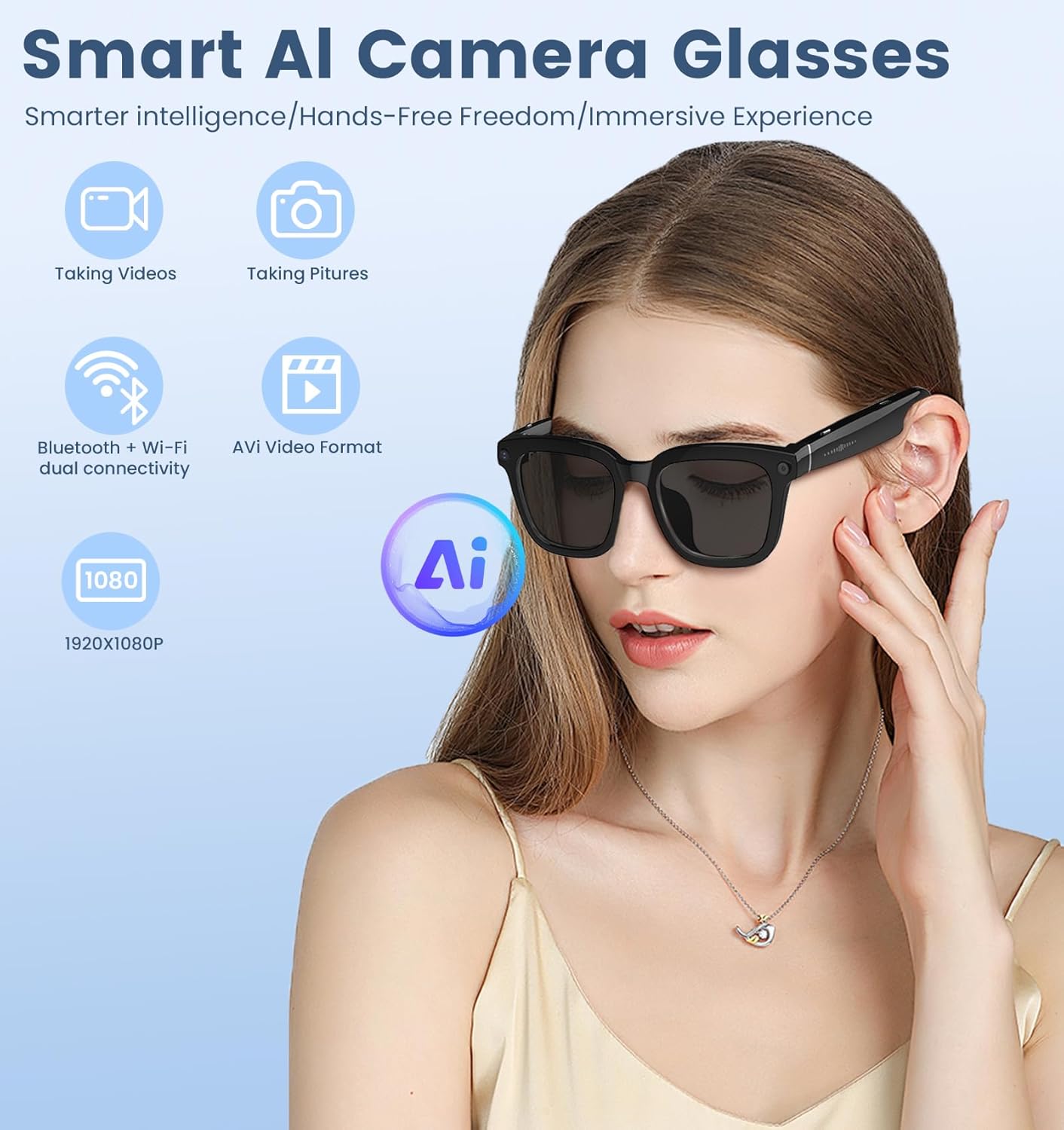 AI Smart Camera Glasses 1080P  - Smart Glasses Lens recensie en prijs