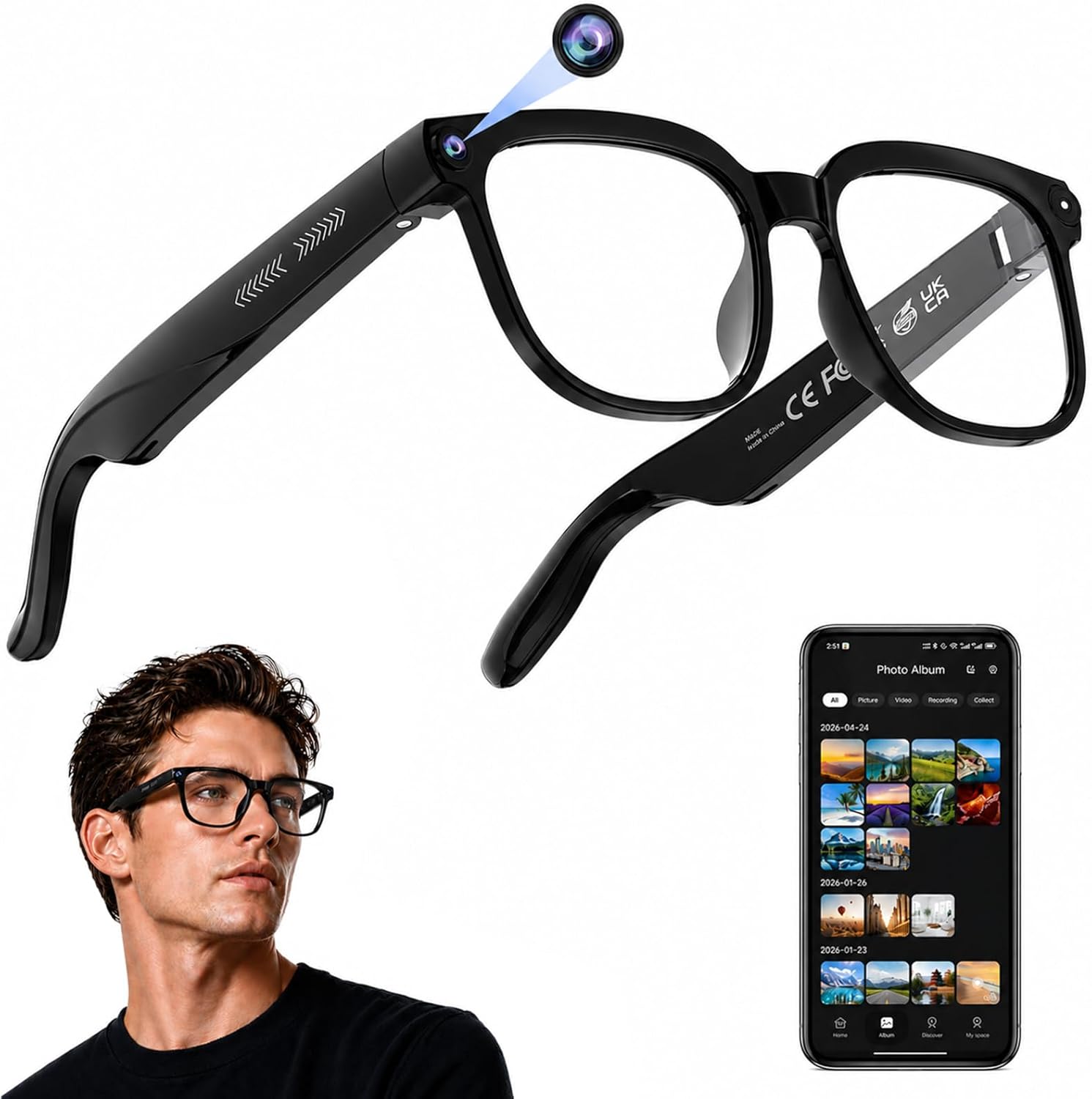 AI Smart Glasses: 4K Camera, R - Smart Glasses Lens recensie en prijs