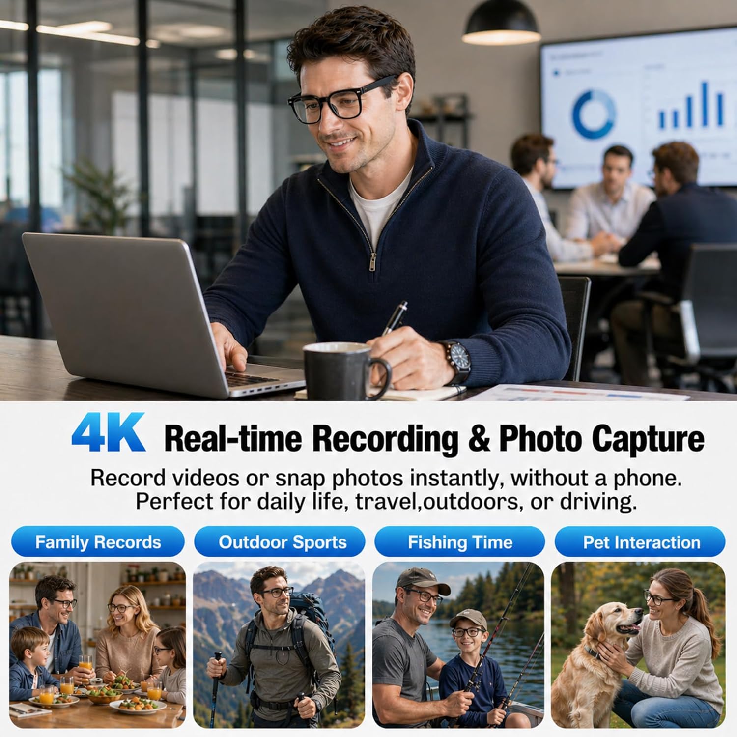 AI Smart Glasses: 4K Camera, R - Smart Glasses Lens recensie en prijs