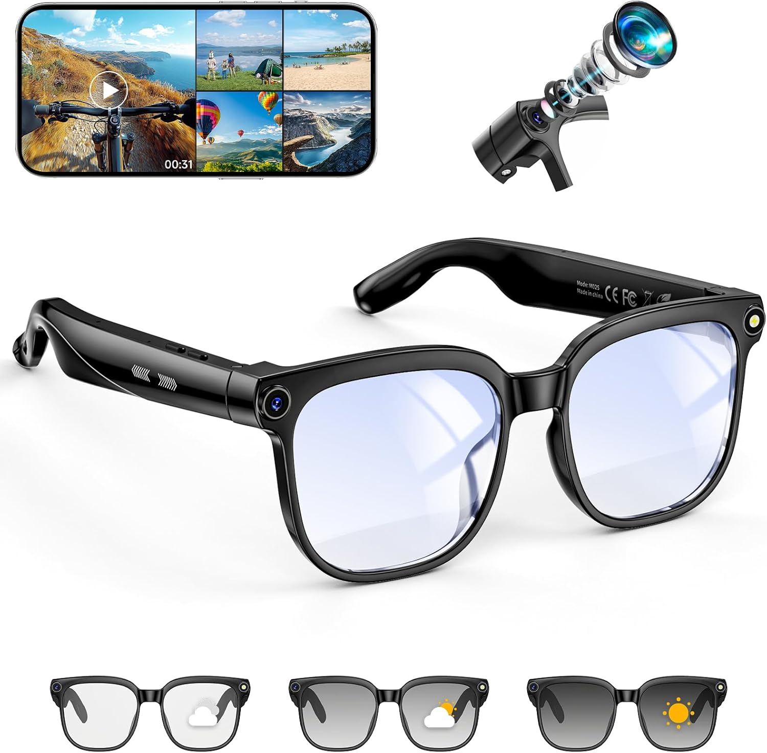 8MP Camera Smart Glasses: 4K P - Smart Glasses Lens recensie en prijs